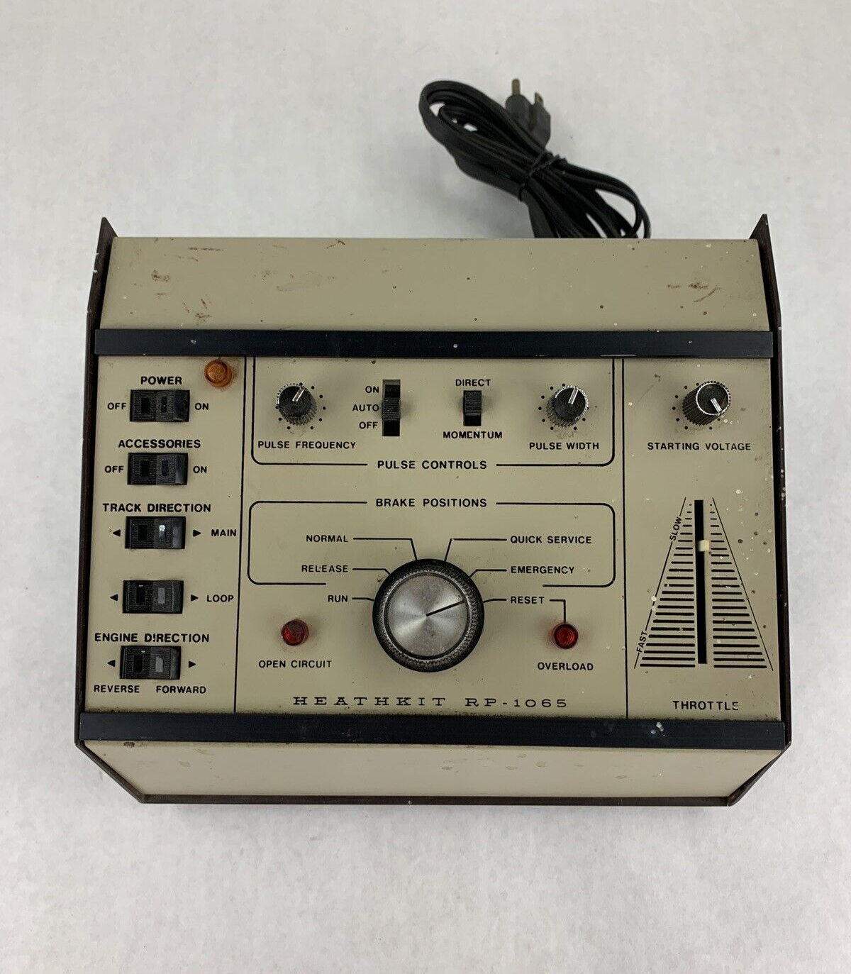 Vintage Heathkit RP-1065 Train Throttle Control Box Power Tested