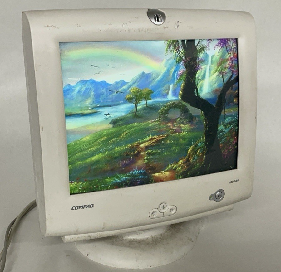 Compaq MV740 17" VGA CRT Monitor Tested Working No Power Cord0