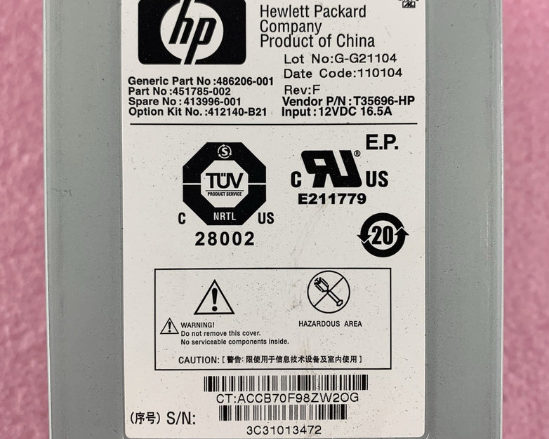HP T35696-HP 486206-001 Cooling Fan Modules 451785-002 Lot of 10x