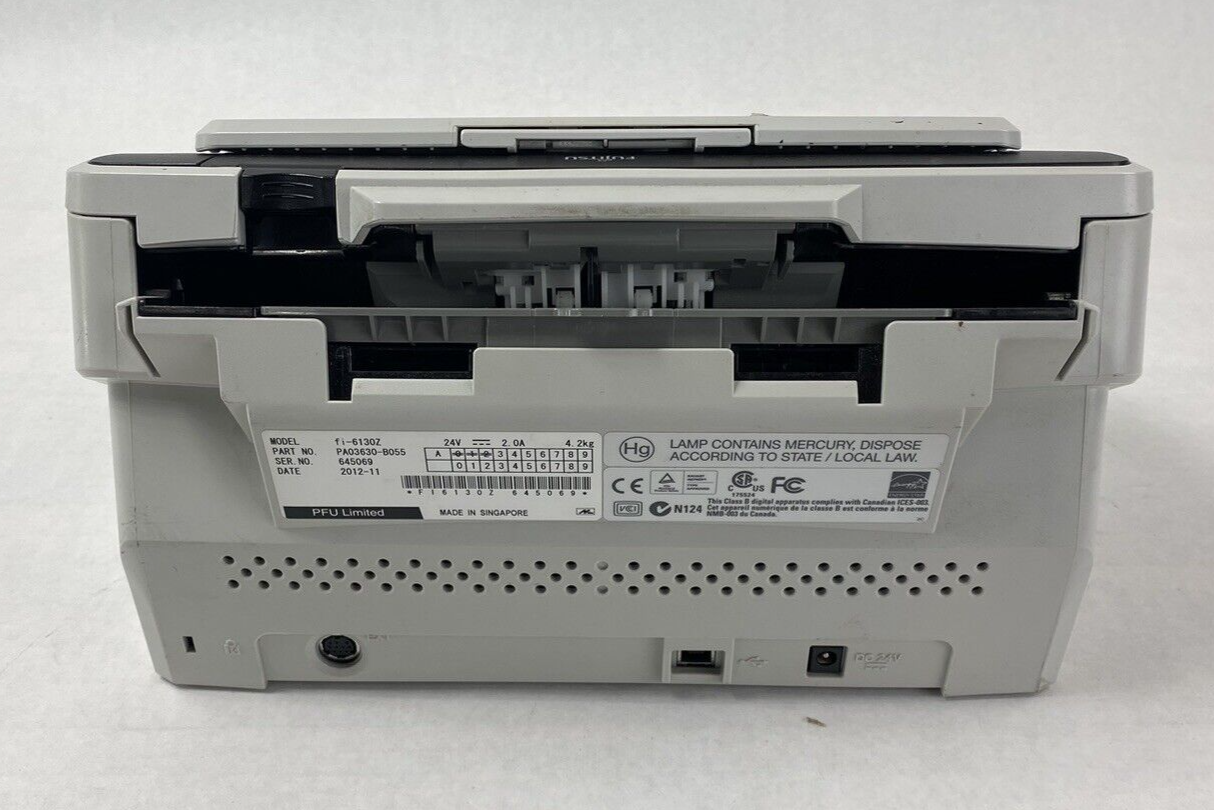 Fujitsu fi-6130z Document Scanner For Parts or Repair No AC Adapter