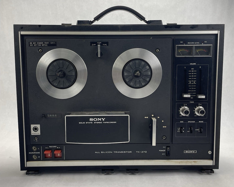 Sony TC-270  Reel to Reel Tape Recorder Deck  Powers On