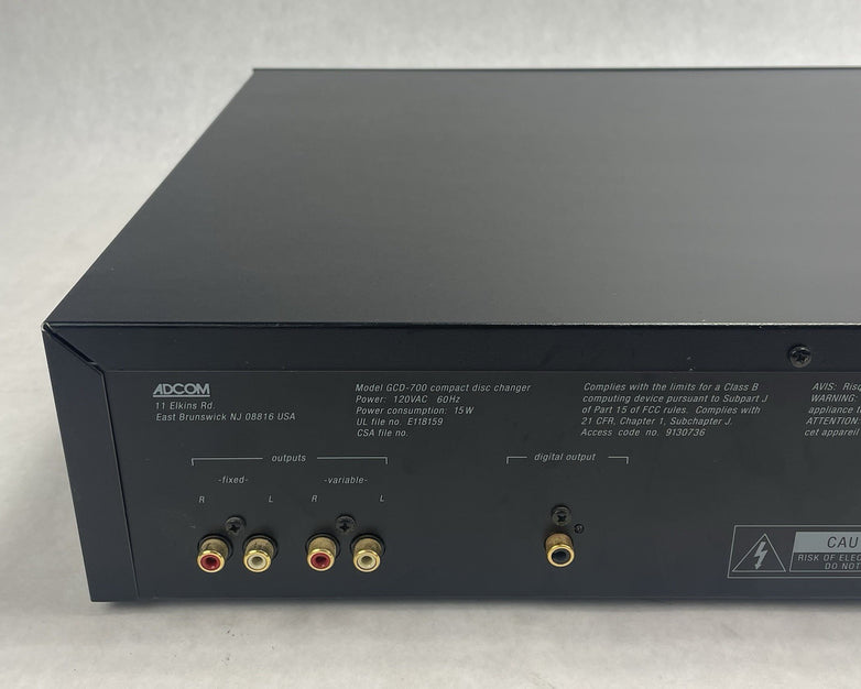 Adcom GCD-700 5 Disc CD Player Tested