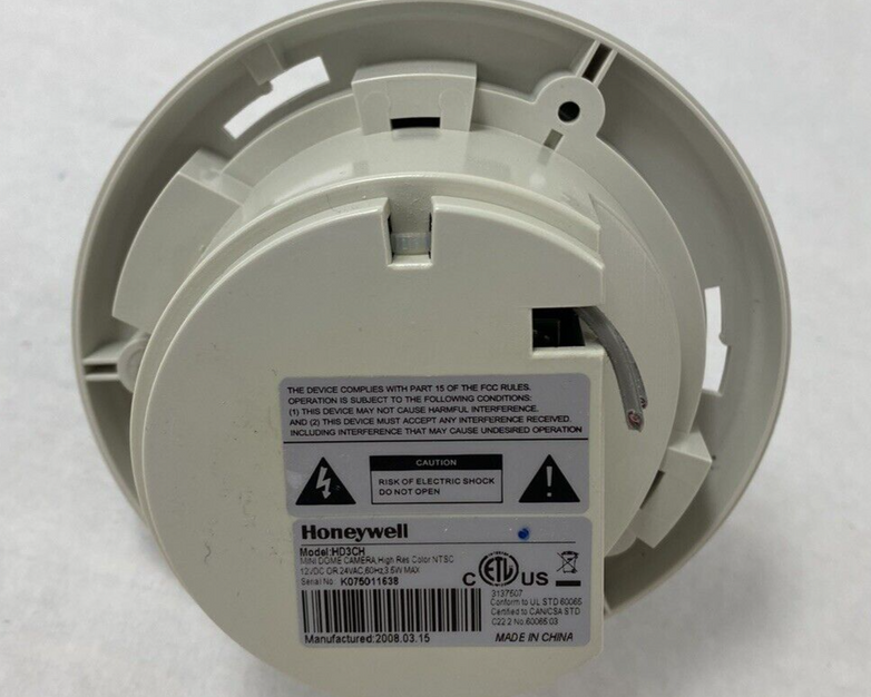 Honeywell HD3CH Security Color Digital Camera Untested For Parts or Repair