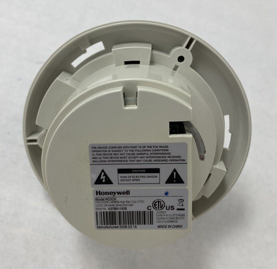 Honeywell HD3CH Security Color Digital Camera Untested For Parts or Repair