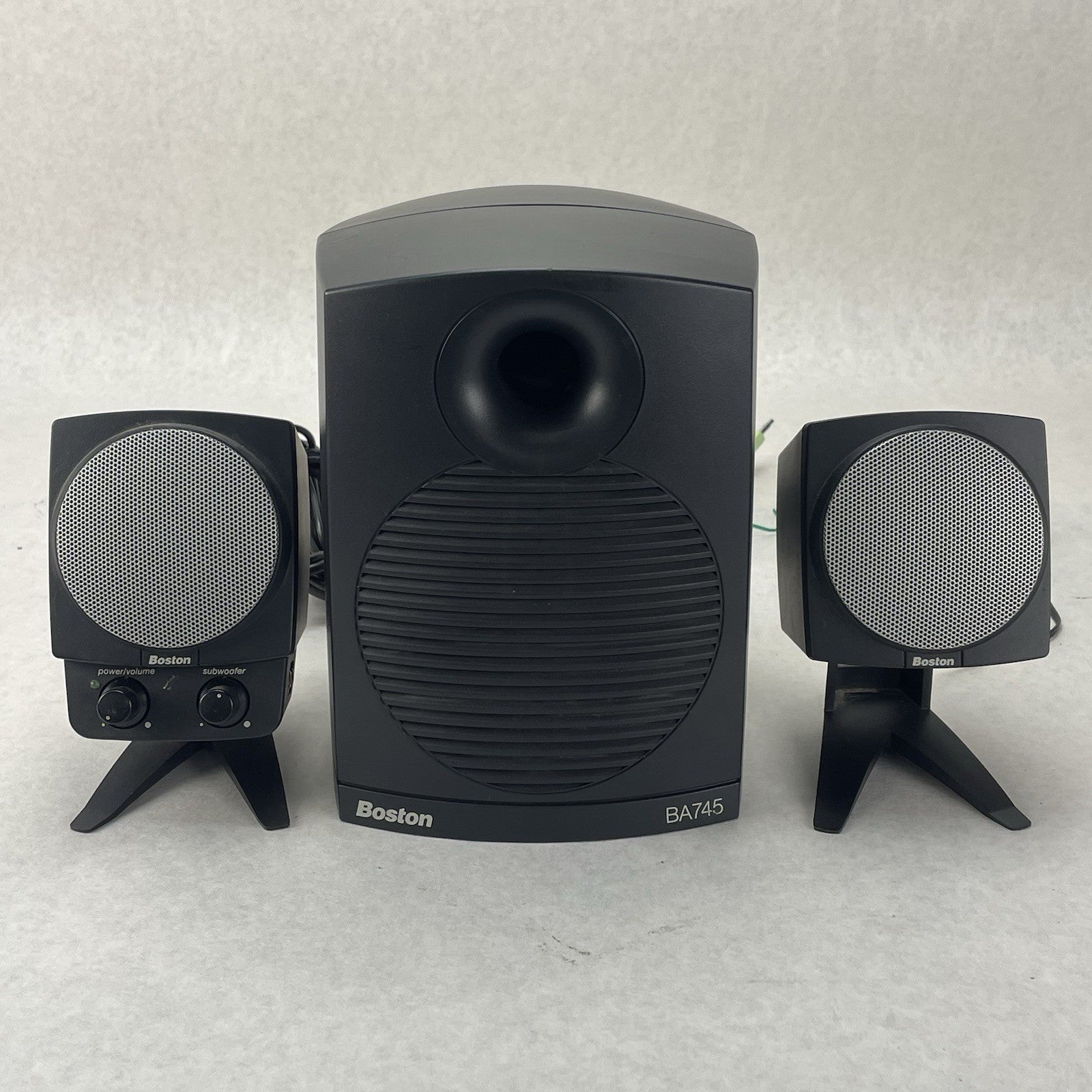 Boston Acoustics BA745 Computer Speaker System Sub & 2 Satellites Tested1