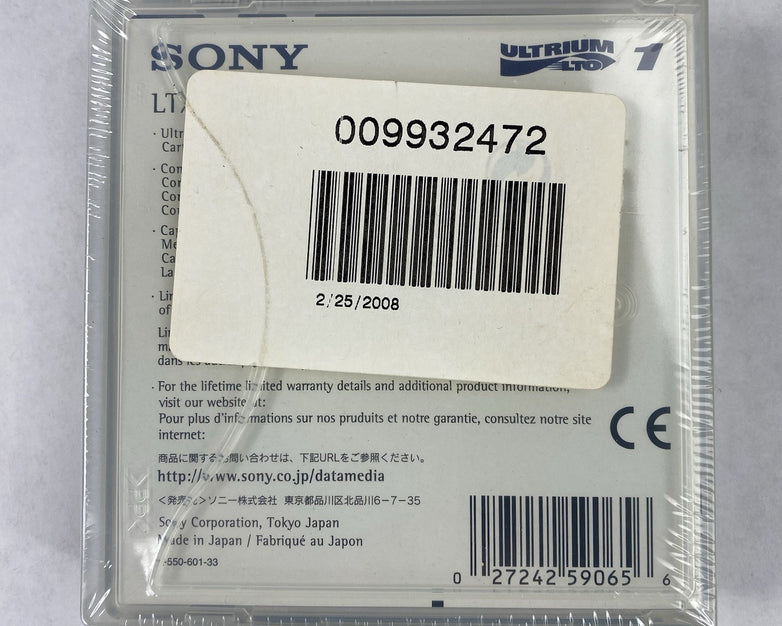 Sony LTO Ultrium 1 LTX100G 200GB Data Cartridge Sealed (Lot of 3)