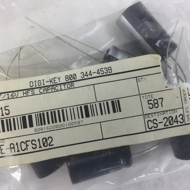Capacitor 1000UF 16V HFS  P1215  Lot of 7  NEW