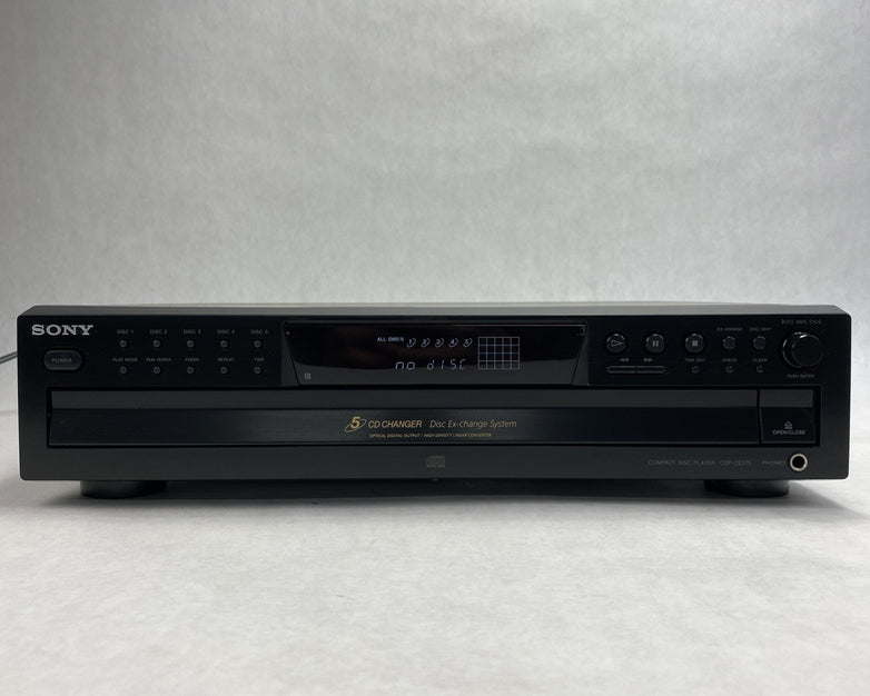 Sony CDP-CE375 5 Disc Ex-Change System/Player With Remote - Tested