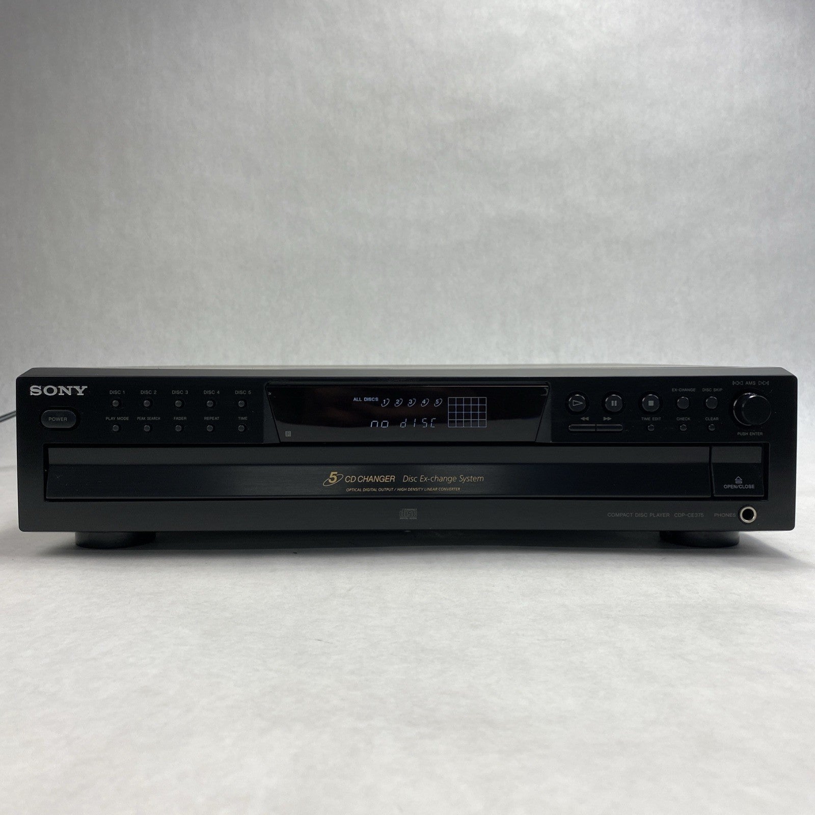 Sony CDP-CE375 5 Disc Ex-Change System/Player With Remote - Tested2