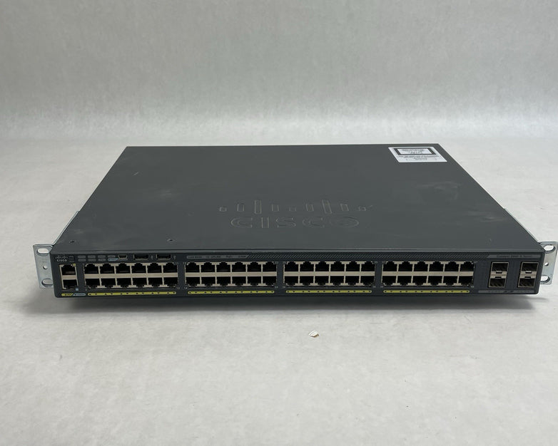 Cisco WS-C2960X-48LPS-L V04 48 Port Ethernet Gigabit PoE+ Switch Tested & Reset