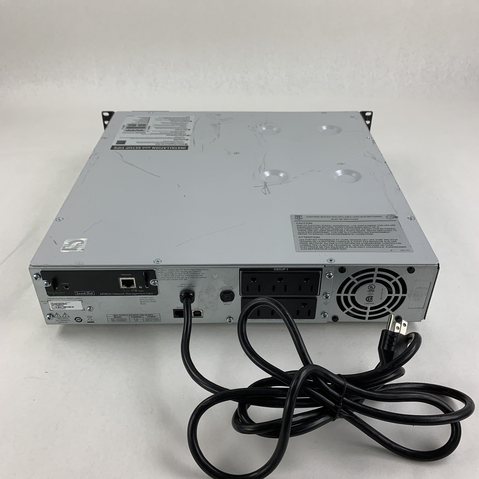 APC SmartUPS SMT1500RM2U 2U Rack Mount w/ Network  Card No Battery No Faceplate