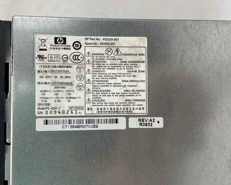HP Compaq dc5850 SFF AMD Athlon 500B 2.6GHz 2GB RAM No HDD No OS