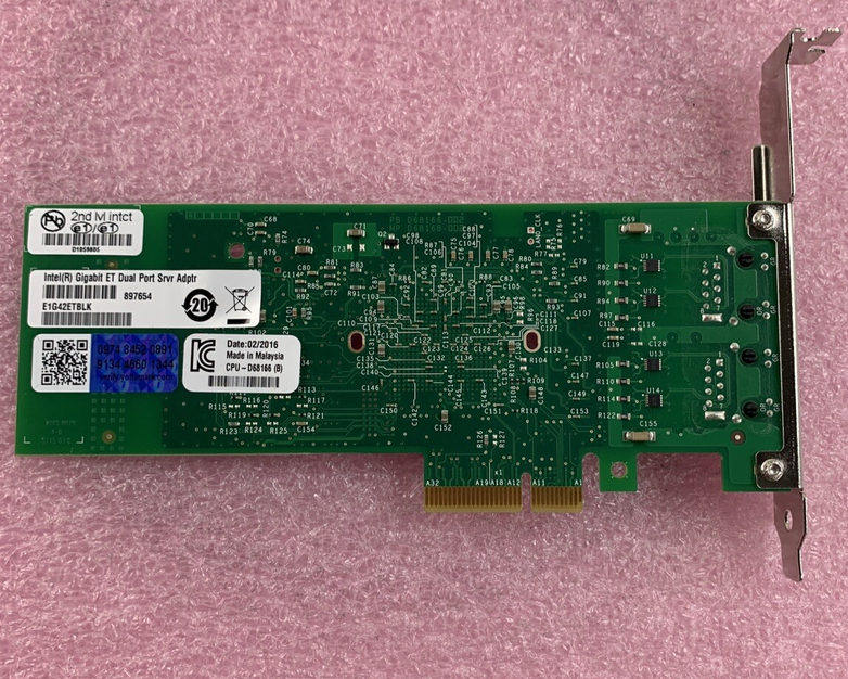 Intel CPU-D68166 Dual-Port Gigabit ET PCIe Server Adapter E139761