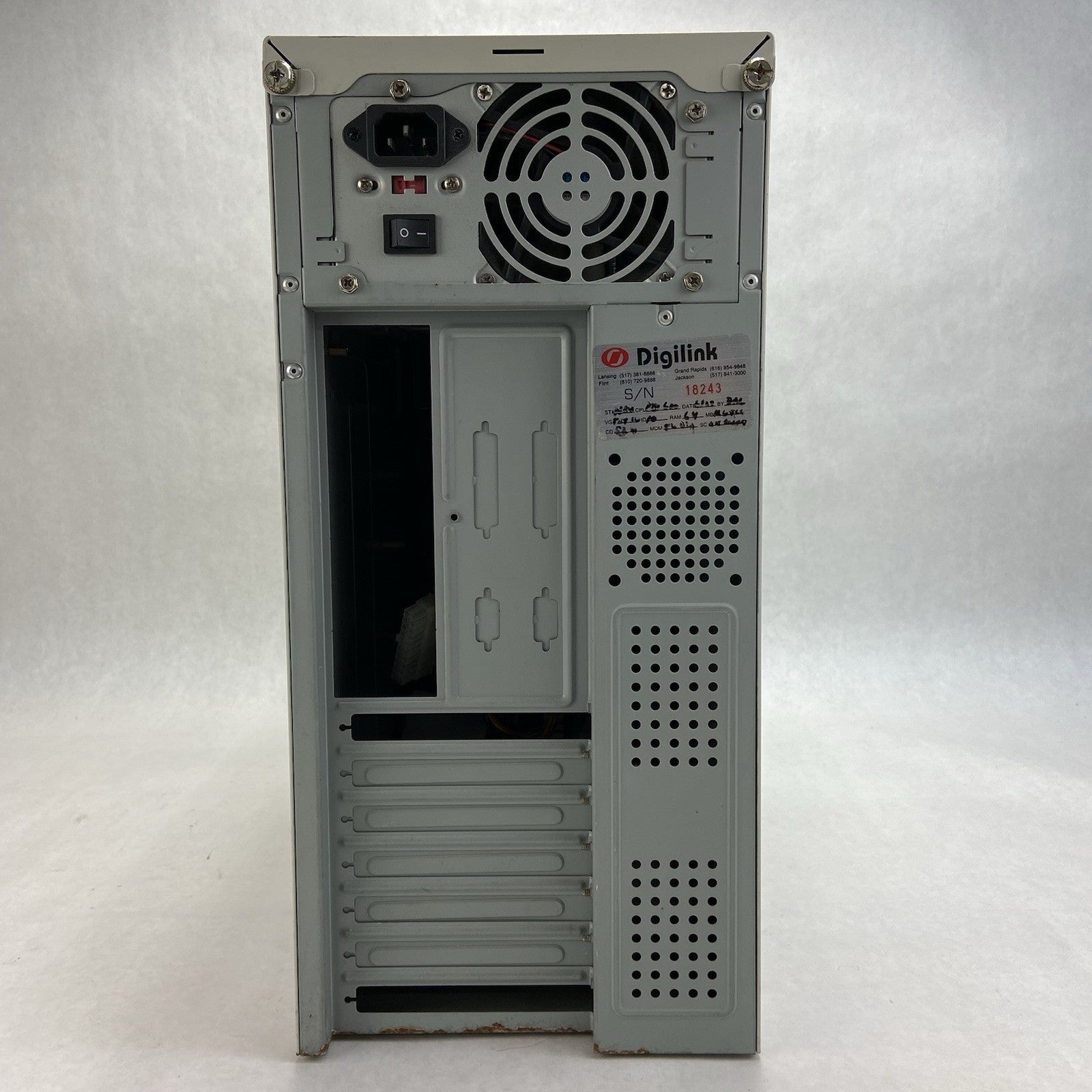 Vintage Unbranded Mid Tower Computer Case HEC HEC-250GR 250W ATX PSU4