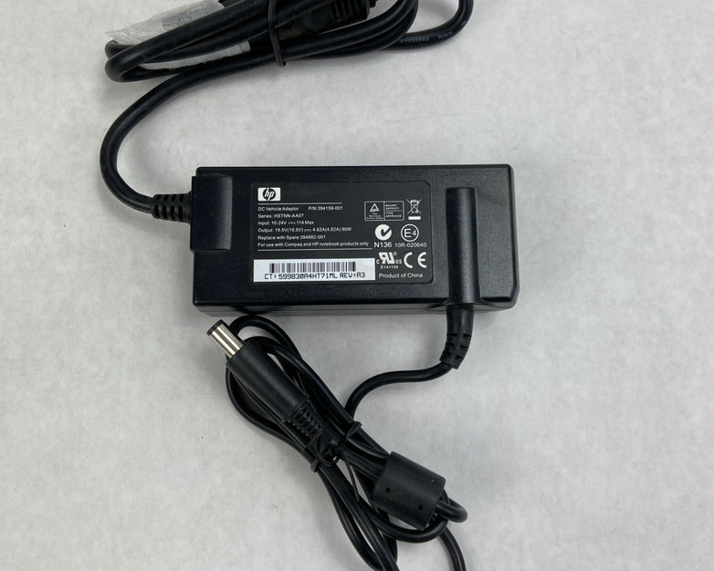 HP 90W DC Vehicle Travel Adapter 19.5V 4.62A Model HSTNN-AA07 Part 394159-001
