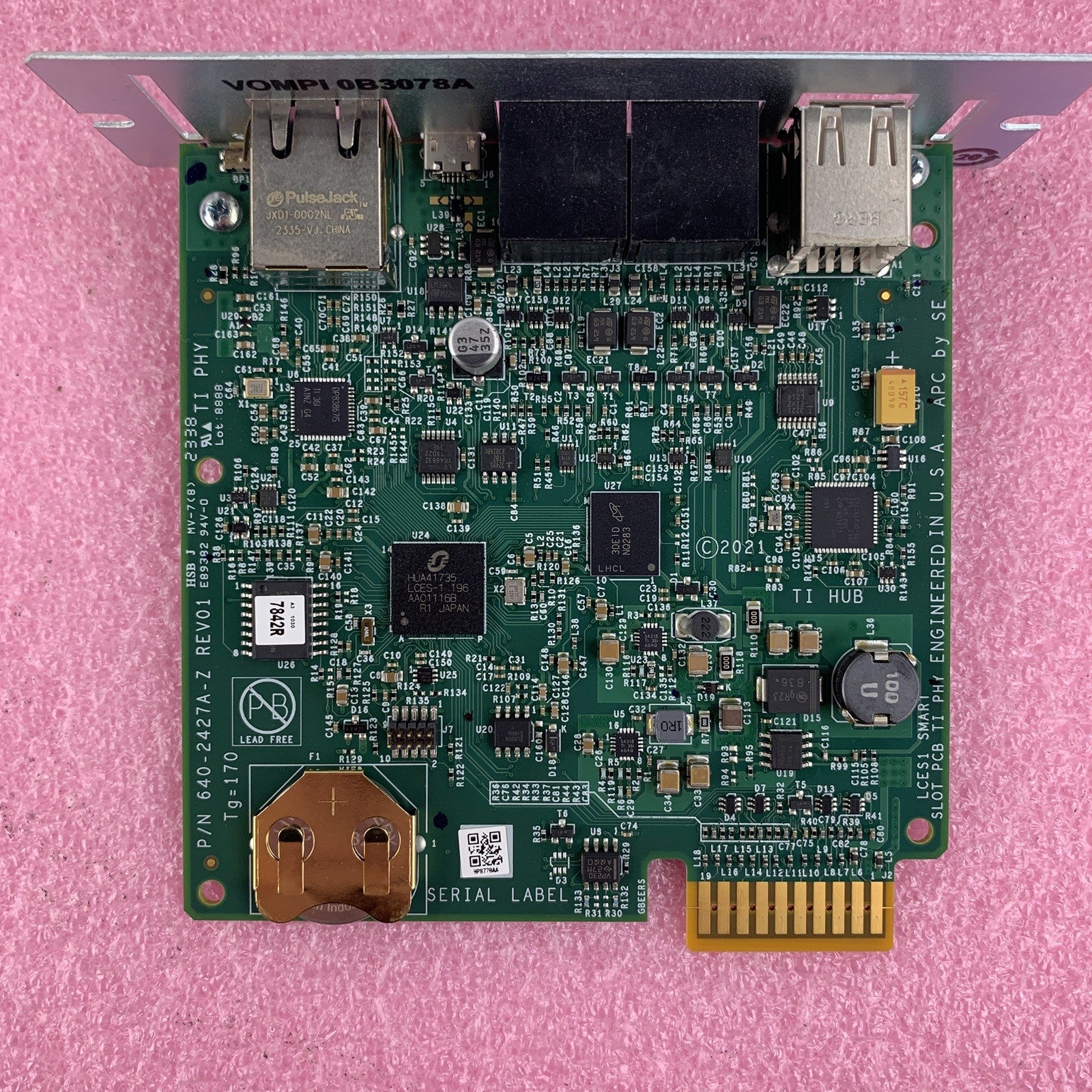 APC AP9641 UPS Network Management Card 3 with 2 USB ports Tested Reset