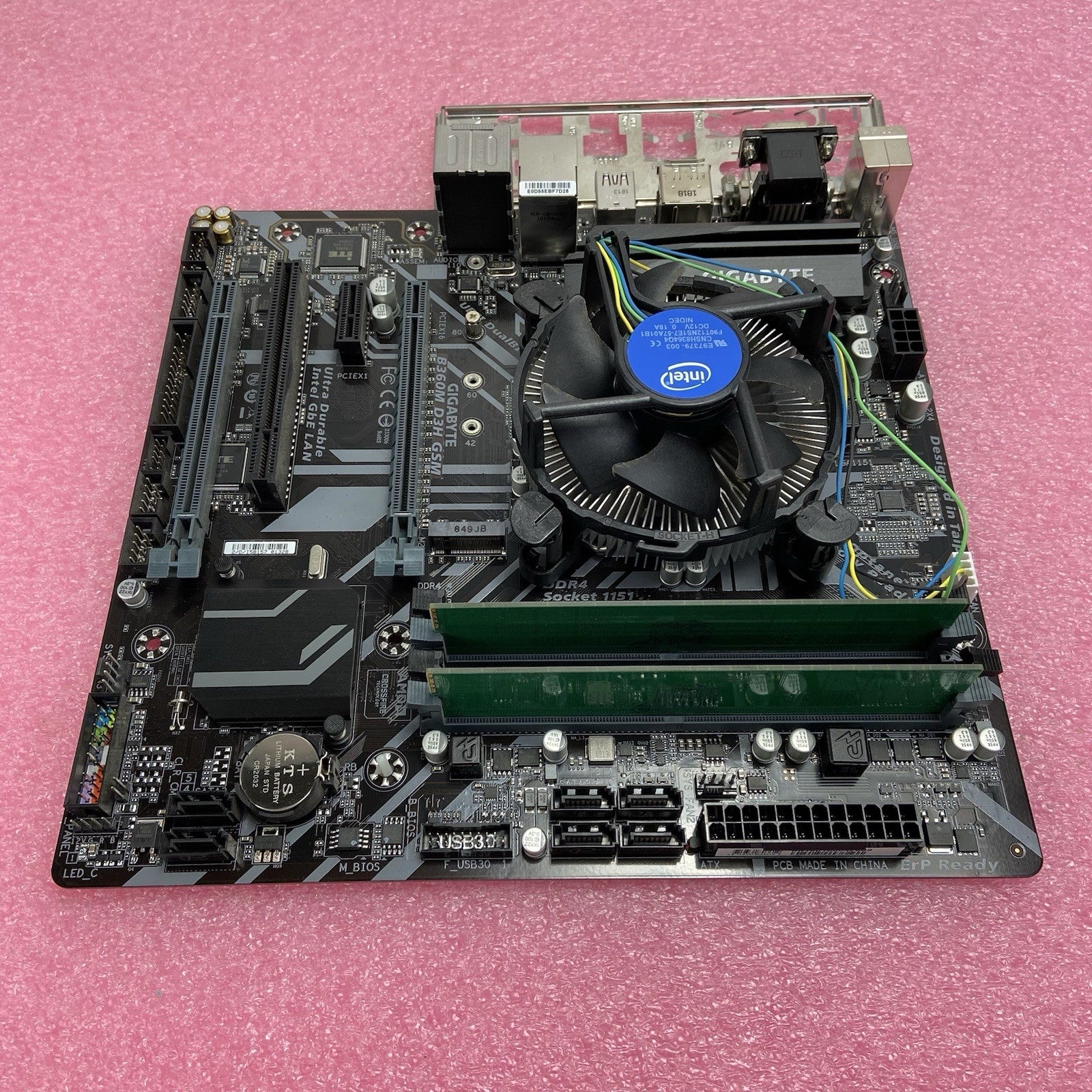 Gigabyte B360M D3H GSM Motherboard Intel Core i5-8500 3GHz 8GB RAM w/IO Shield2