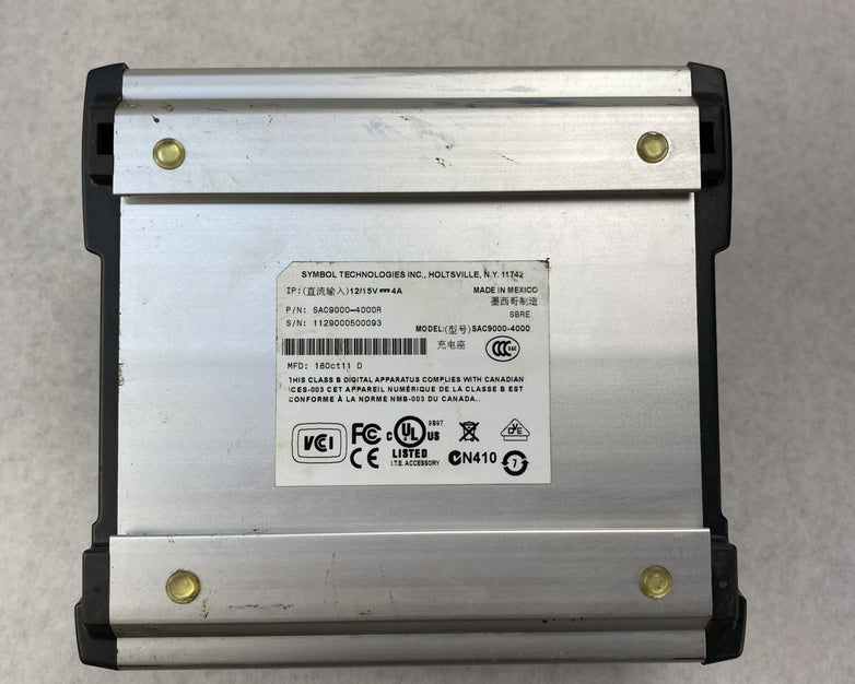 Symbol Motorola SAC9000-4000R 4 Bay Battery Charger w/ Power Supply