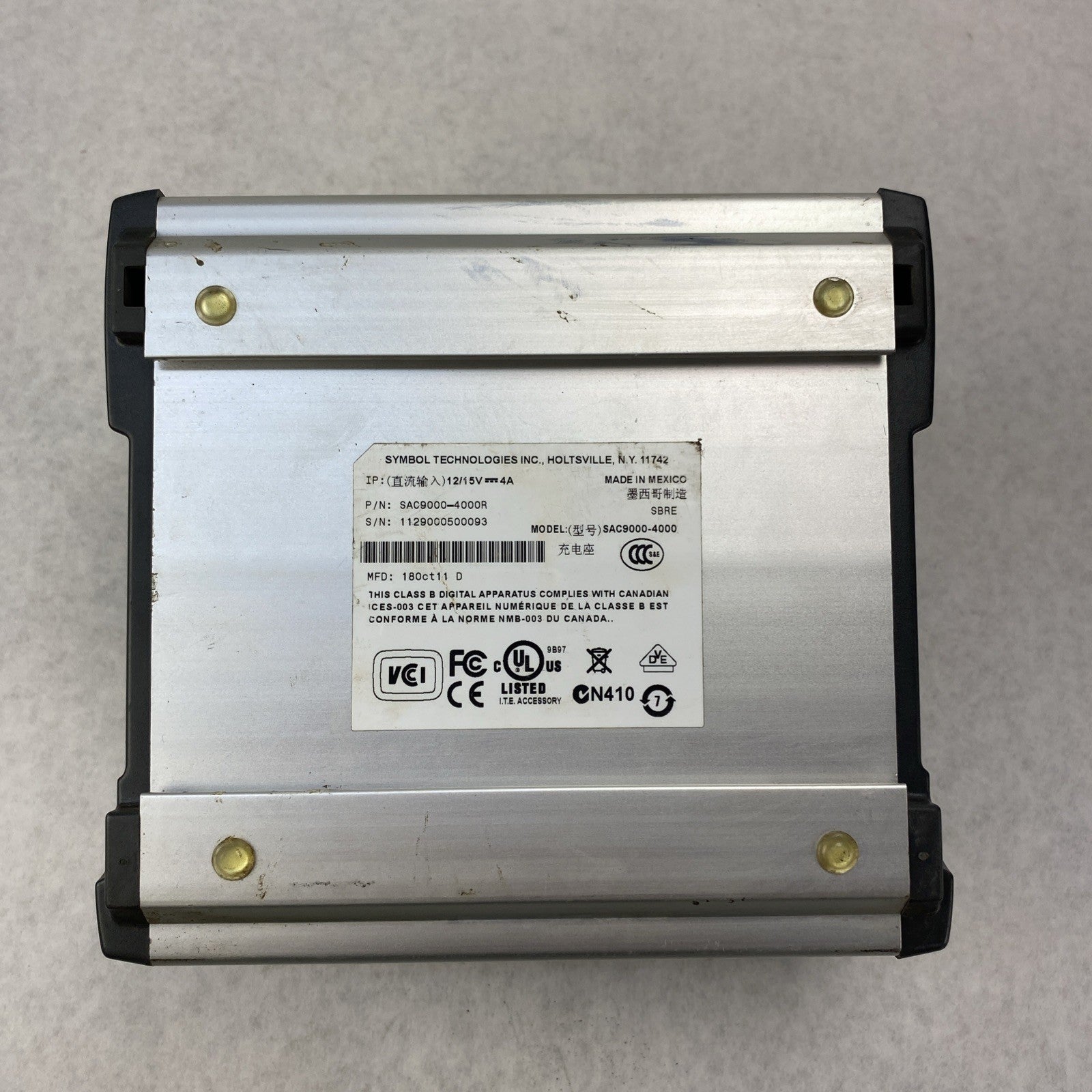 Symbol Motorola SAC9000-4000R 4 Bay Battery Charger w/ Power Supply6