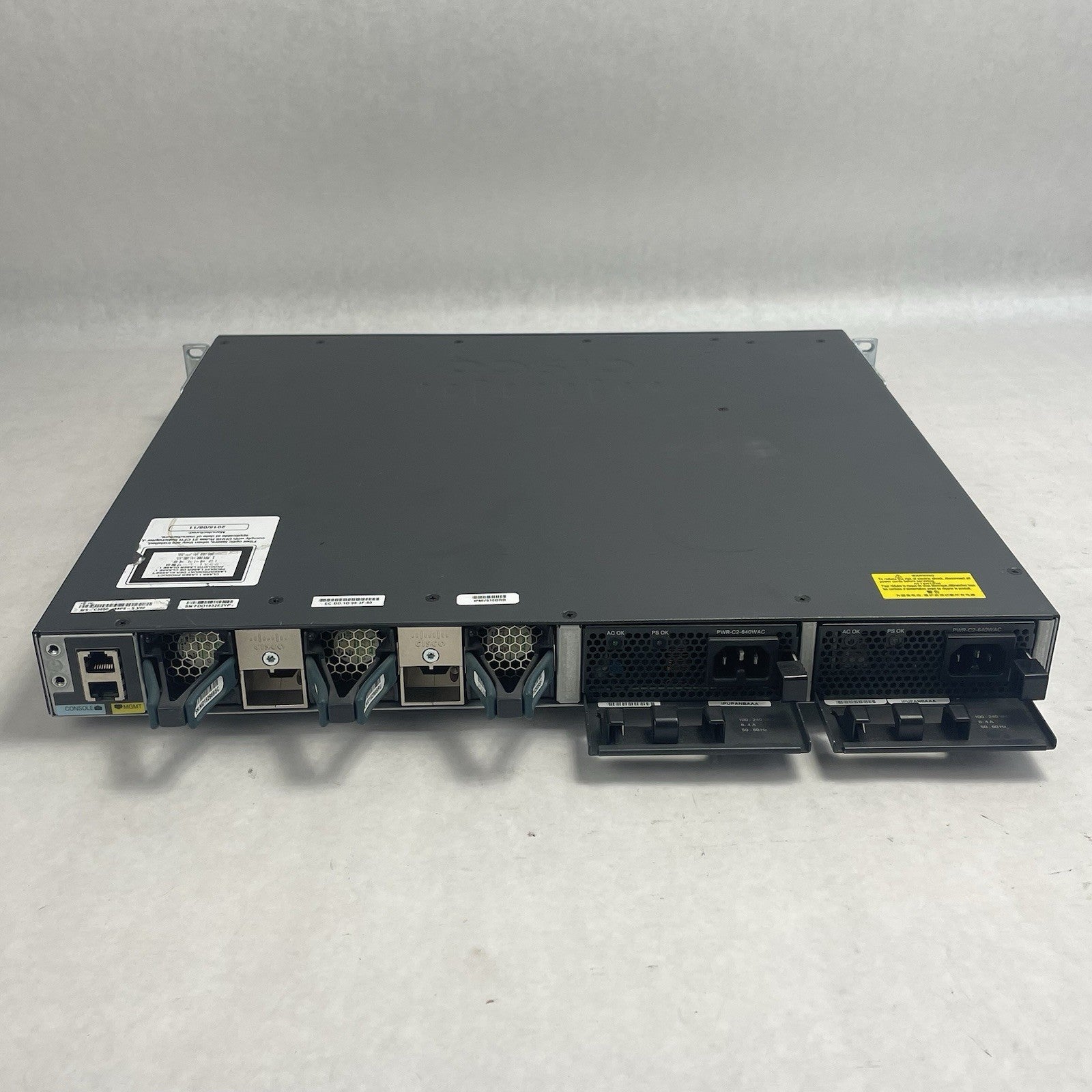 Cisco WS-C3650-48PS-S V02 Tested & Reset 2X PSU12