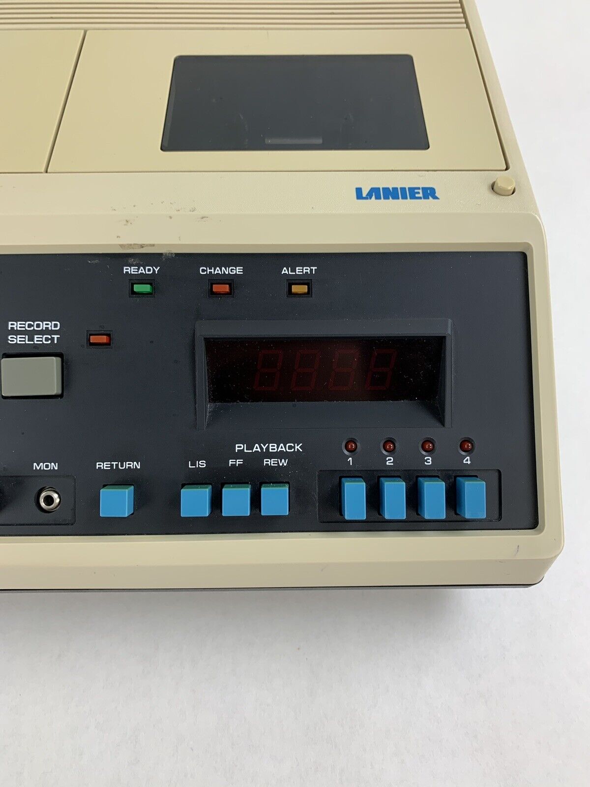 Lanier LCR-4D Dual Record Cassette Transcriber Hard Case w/ 4x Mics + Cords