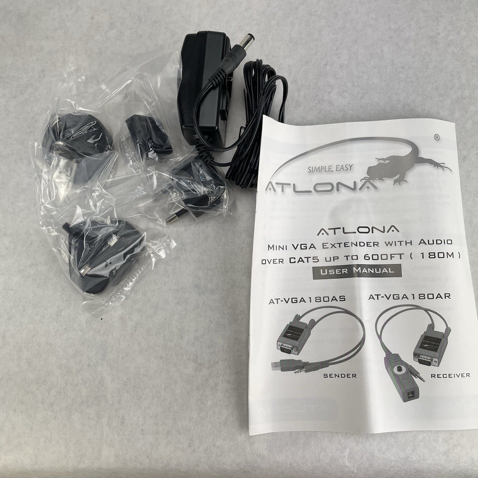 Atlona AT-VGA180ASR VGA Extender with Audio over Cat5 up to 600ft