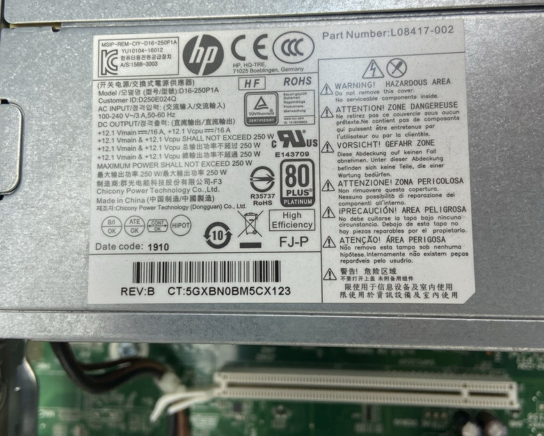 HP EliteDesk 800 G5 SFF Intel Core i5-9500 3GHz 8GB RAM No HDD No OS