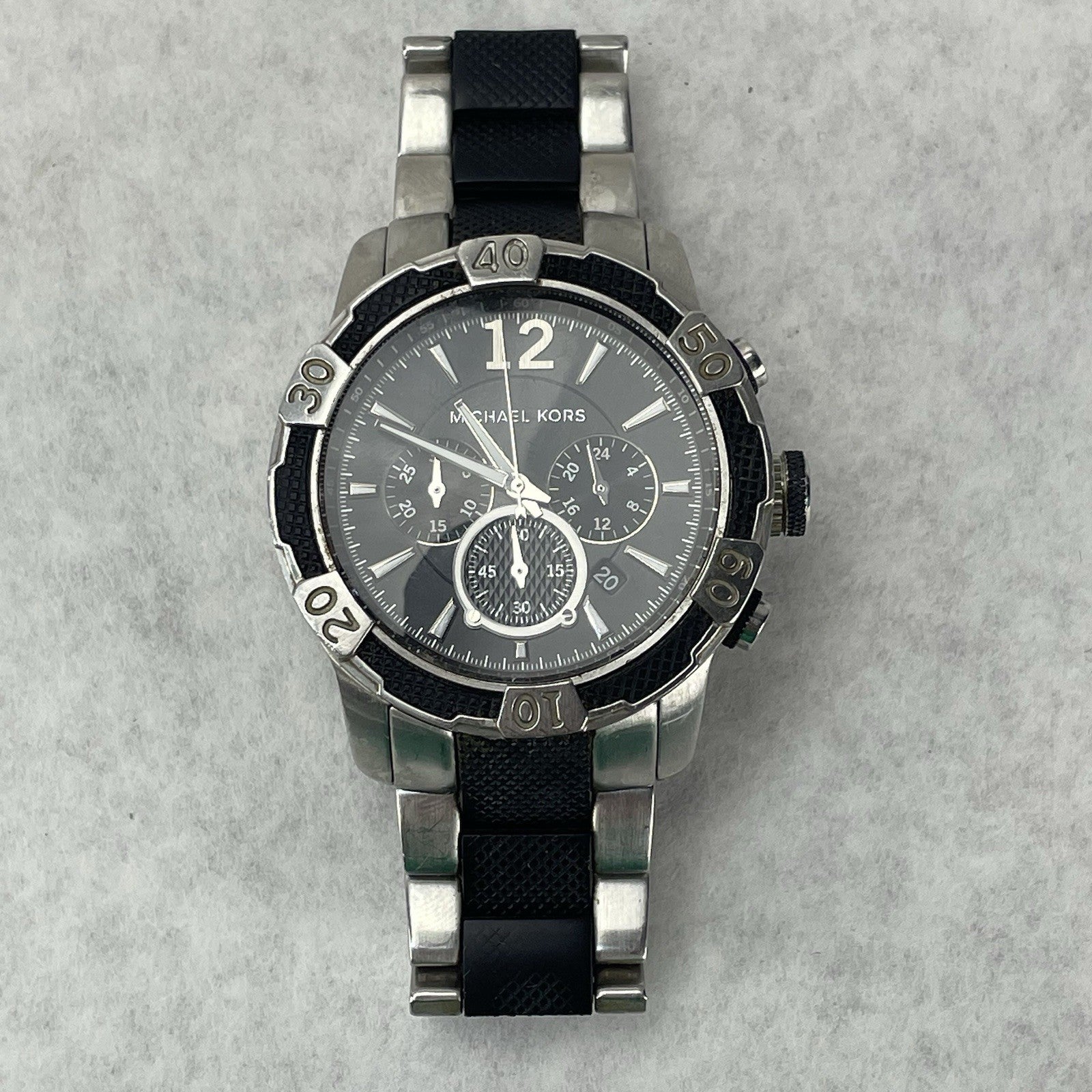 Michael Kors MK-8199 Chronograph Quartz Parts Or Repair Not Ticking4