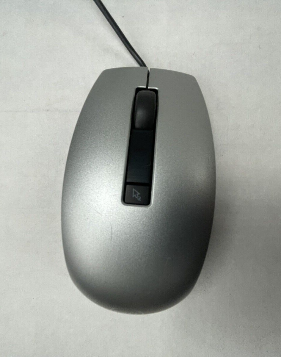Dell M-UAV-DEL8 Silver USB Optical Scroll Mouse with 6 Buttons 4K93W Lot of 4