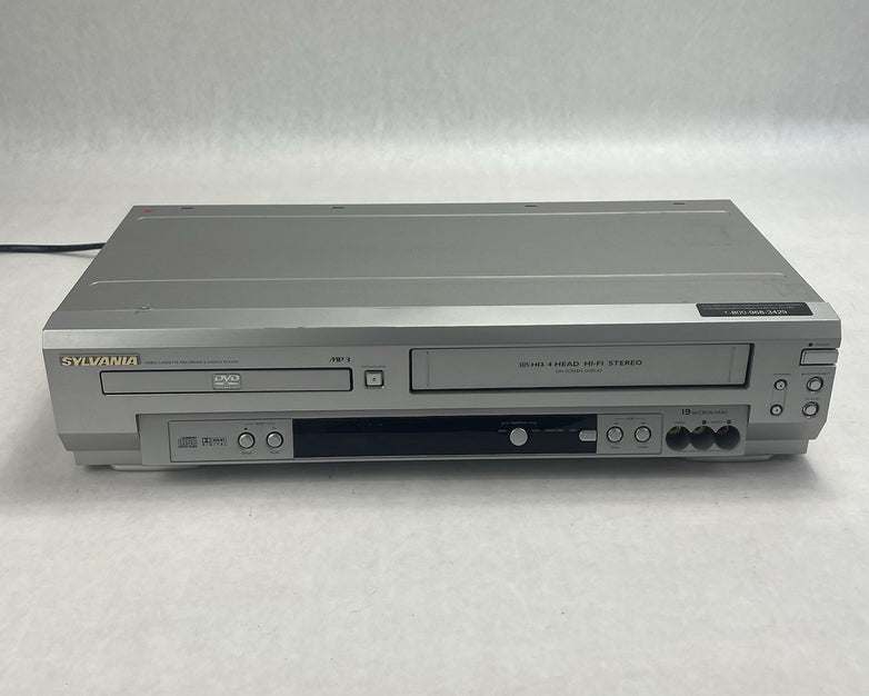 Sylvania SSD803 Video Cassette Recorder & DVD/ CD Player No Remote Tested