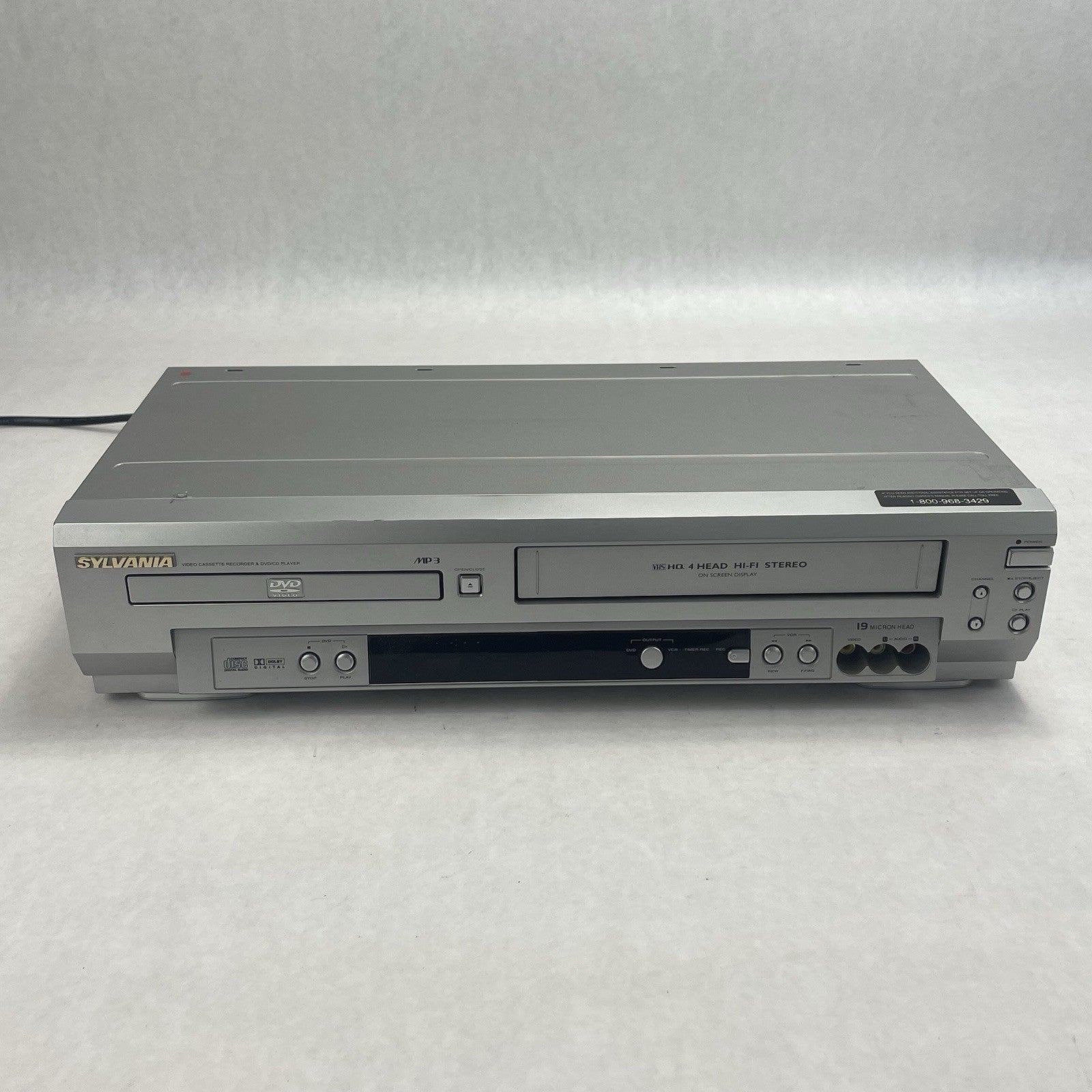 Sylvania SSD803 Video Cassette Recorder & DVD/ CD Player No Remote Tested1