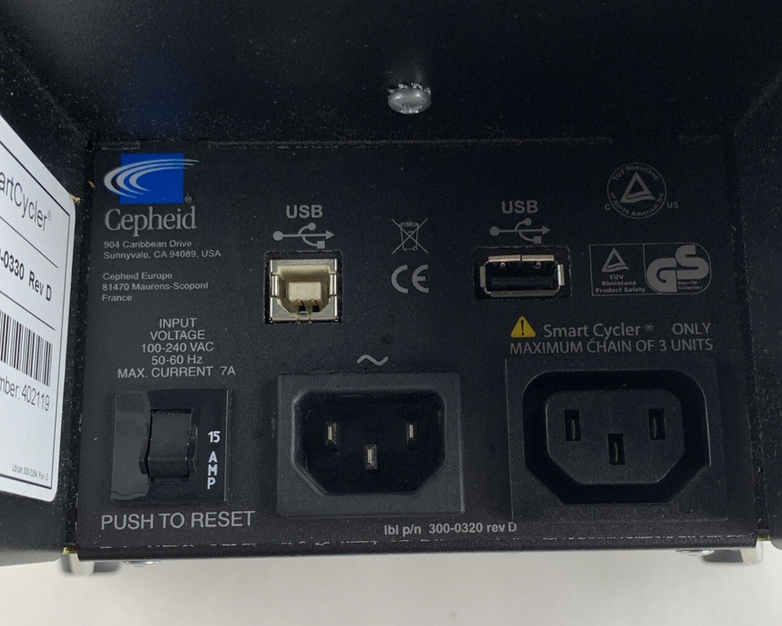 Cepheid Smartcycler 900-0330  Powers On