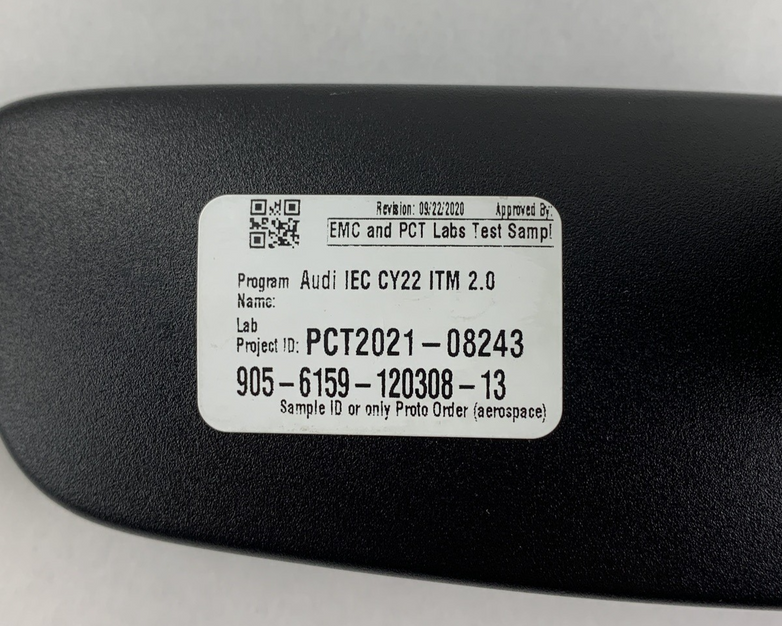 Audi 4KE-857-511-C-989 UAGTMA Q5 Interior Rear View Mirror OEM Missing Button