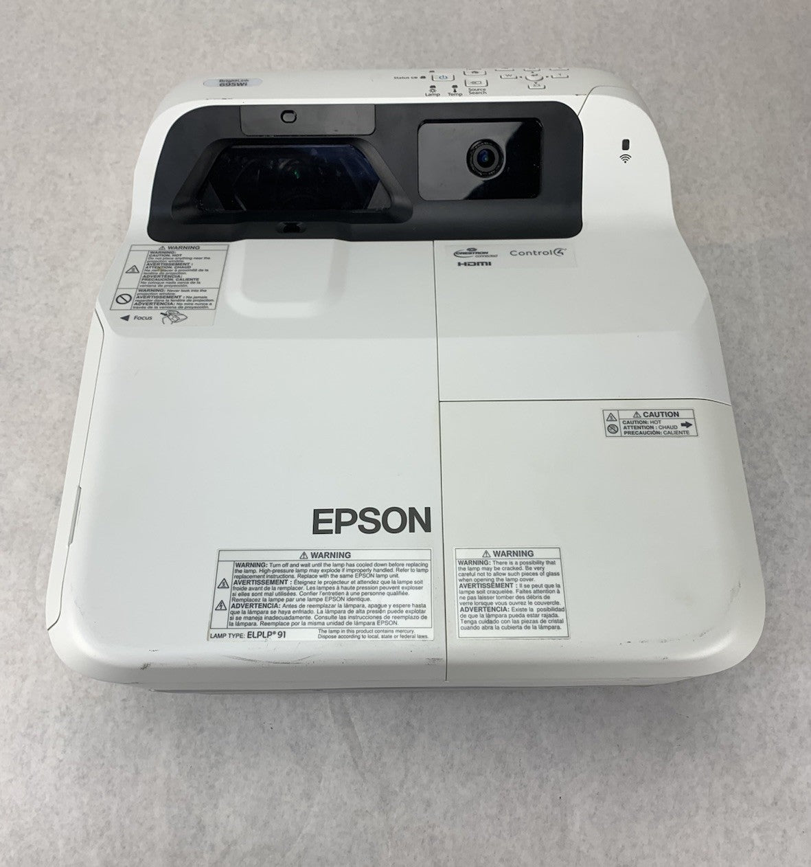 Epson PowerLite 695Wi H740A LCD Lamp Projector 2028 Lamp Hours - No Remote5