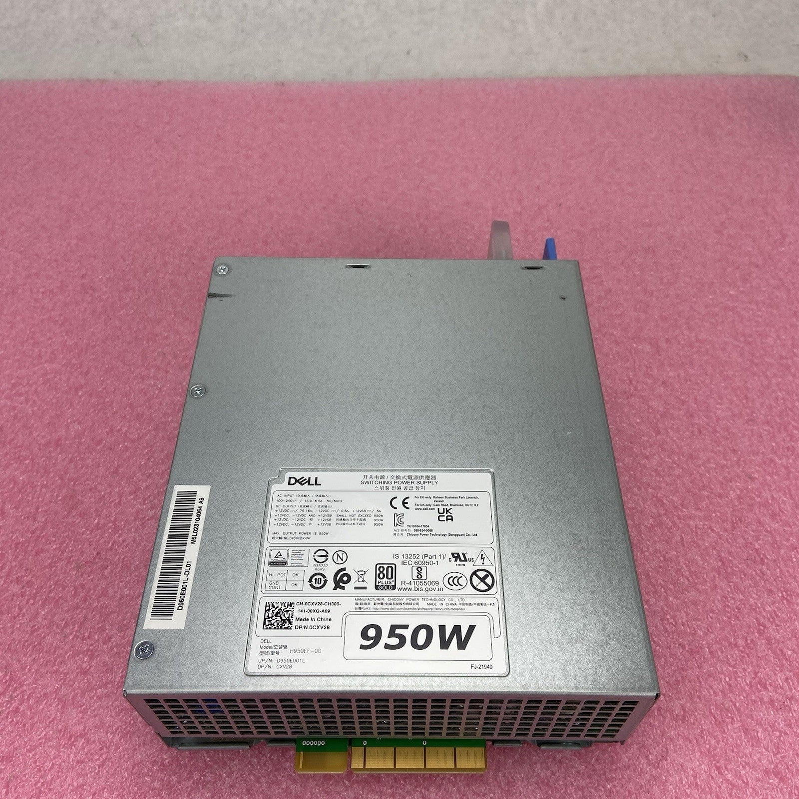 Dell OCXV28 950W Switching Power Supply 80 Plus Gold5