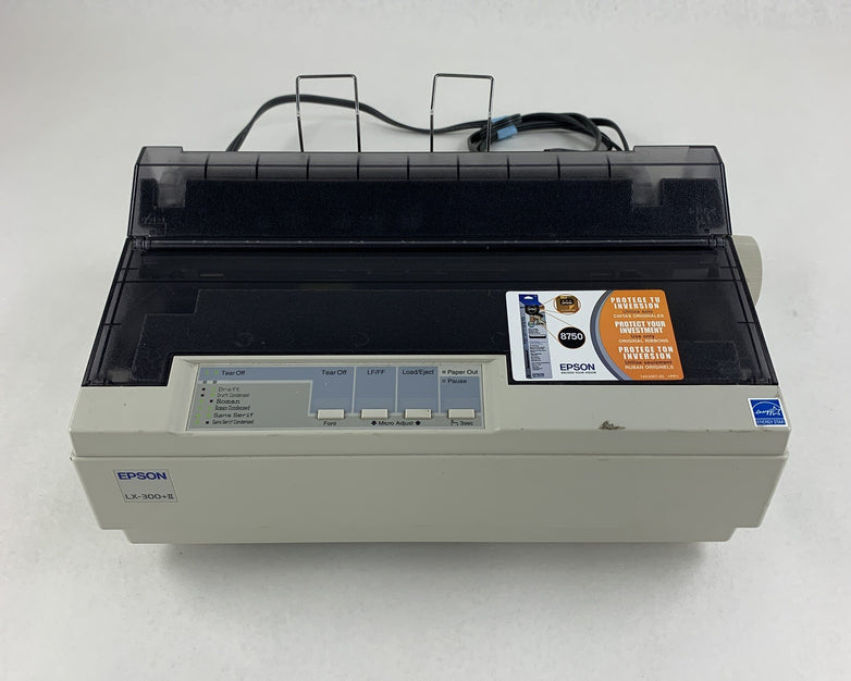 Epson LX-300+II P170B Dot Matrix 9-Pin Printer Tested No Ribbon