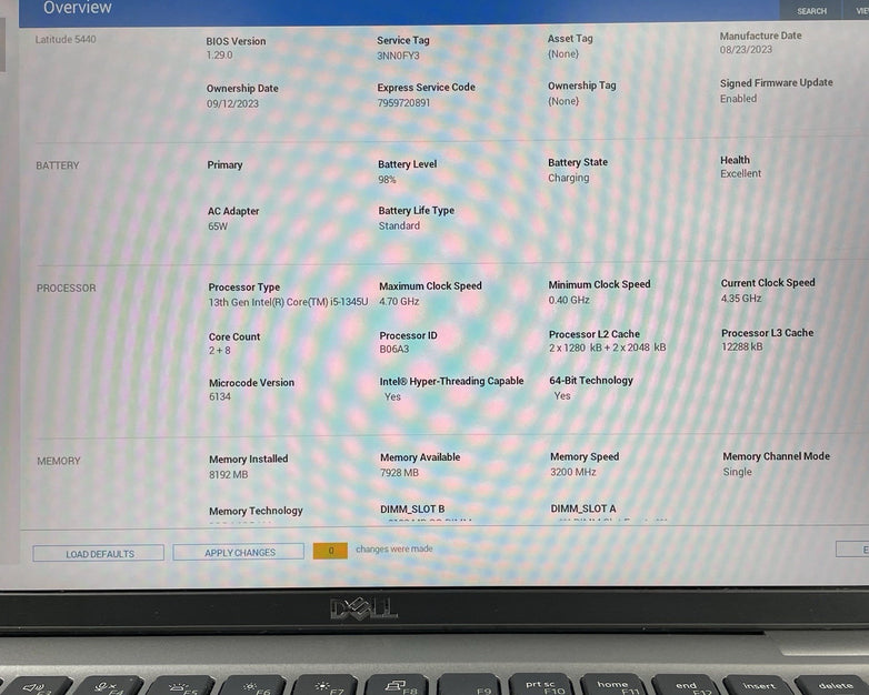 Dell Latitude 5540 14" i5-1345U 4.35 GHz 8 GB RAM No SSD/OS/AC