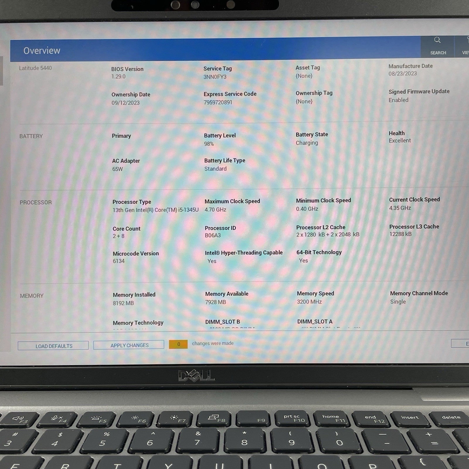 Dell Latitude 5540 14" i5-1345U 4.35 GHz 8 GB RAM No SSD/OS/AC3