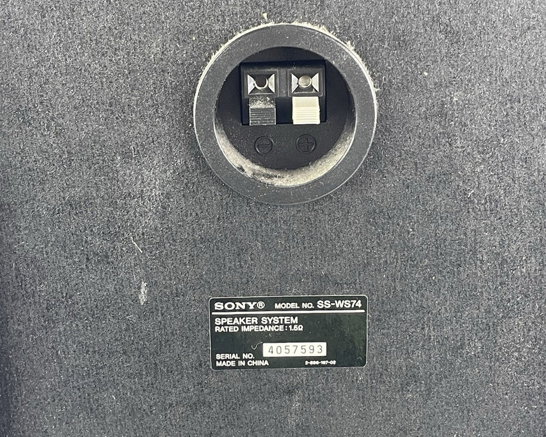 Sony SS-WS74 Passive Subwoofer Home Theater Speaker Tested And Working