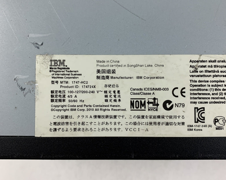 IBM 1747-HC2 69Y2921 170-6070-01 System Storage Enclosure Chassis 2x Power Supp
