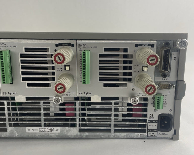Agilent N3300A Electronic Load Mainframe 3x N3304A Module May Need Calibration