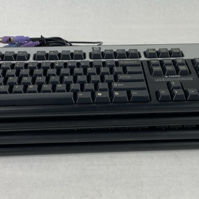 Lot of 4 (Four) Hewlett Packard HP KB-0316 | SK-2880  Black/Silver PS/2