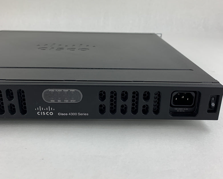 Cisco ISR4331/K9 Router Tested Reset W/ IPBase SecurityK9 License Rack Ears
