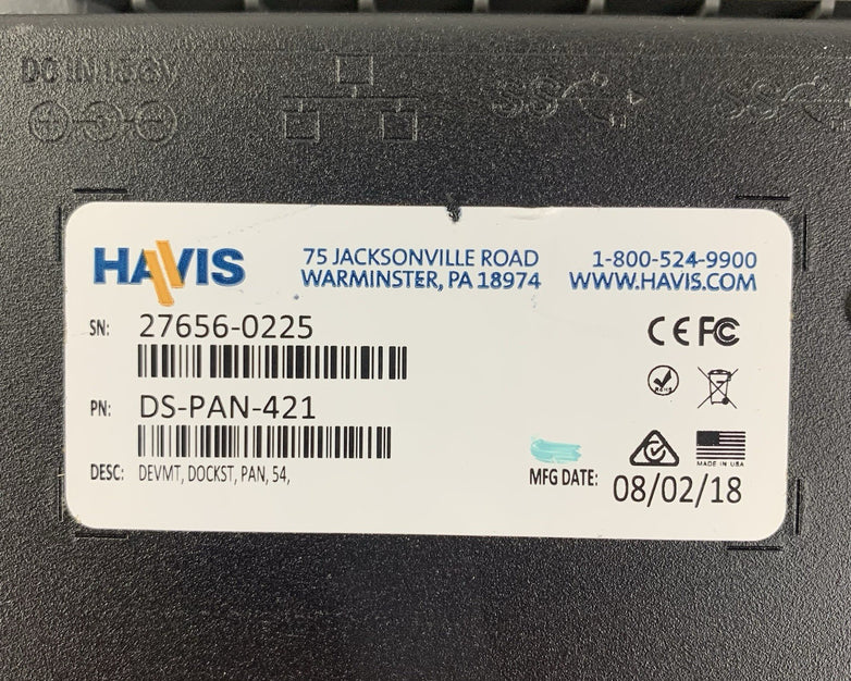 HAVIS DS-PAN-421 Docking Station for Panasonic Toughbook Laptops - Untested