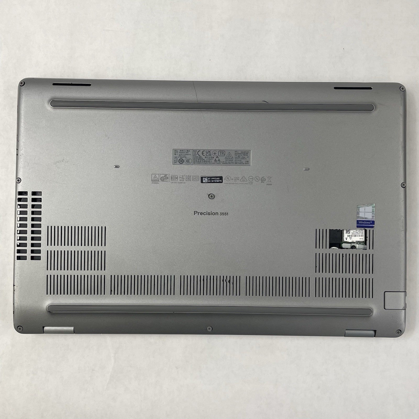 Dell Precision 3551 15.6" i5-10400H 2.6GHz 8GB RAM No SSD/OS/AC/Batt- Bad Bottom15