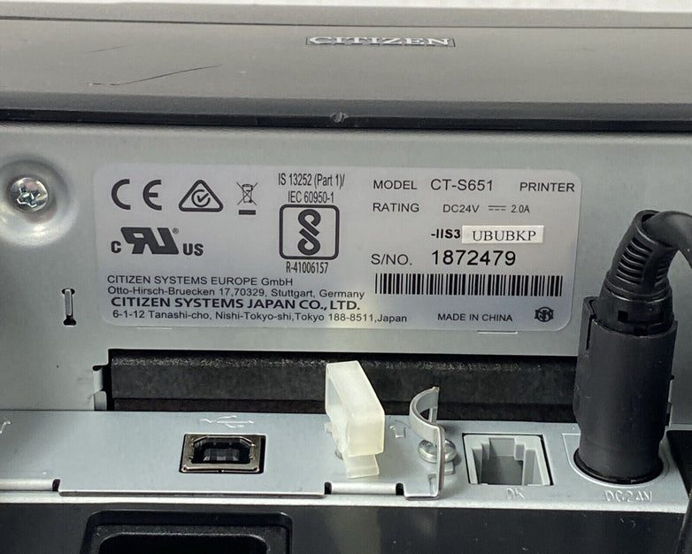 Citizen Systems CT-S651 Thermal Printer Parts or Repair