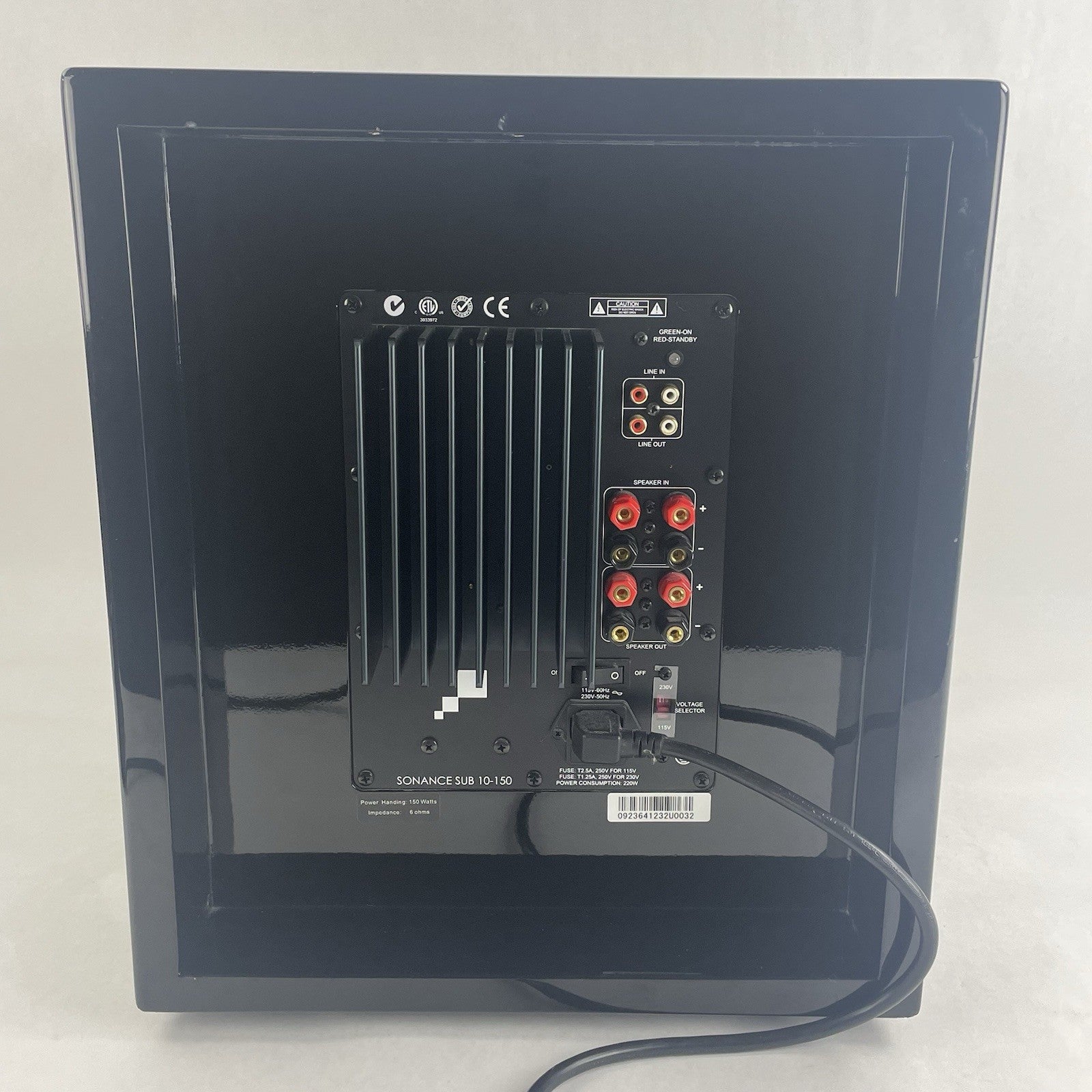 Sonance SUB 10-150 10'' Powered Subwoofer Gloss Black Tested5