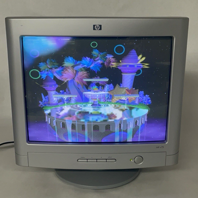 HP v75 Monitor 17" Retro CRT TV Monitor with Stand