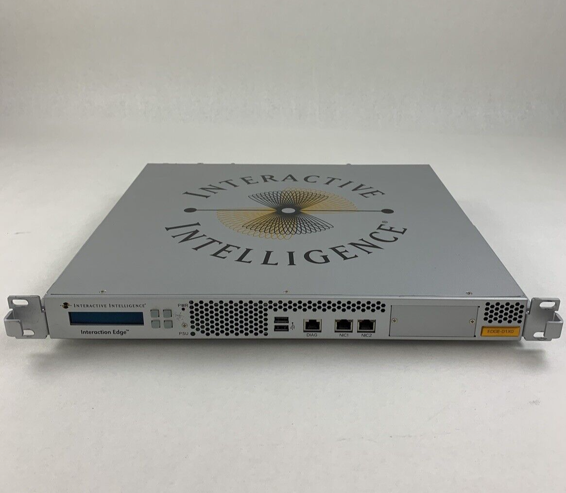 Interactive Intelligence EDGE-01X0 Multipurpose Appliance Nemko Tested No HDD/OS