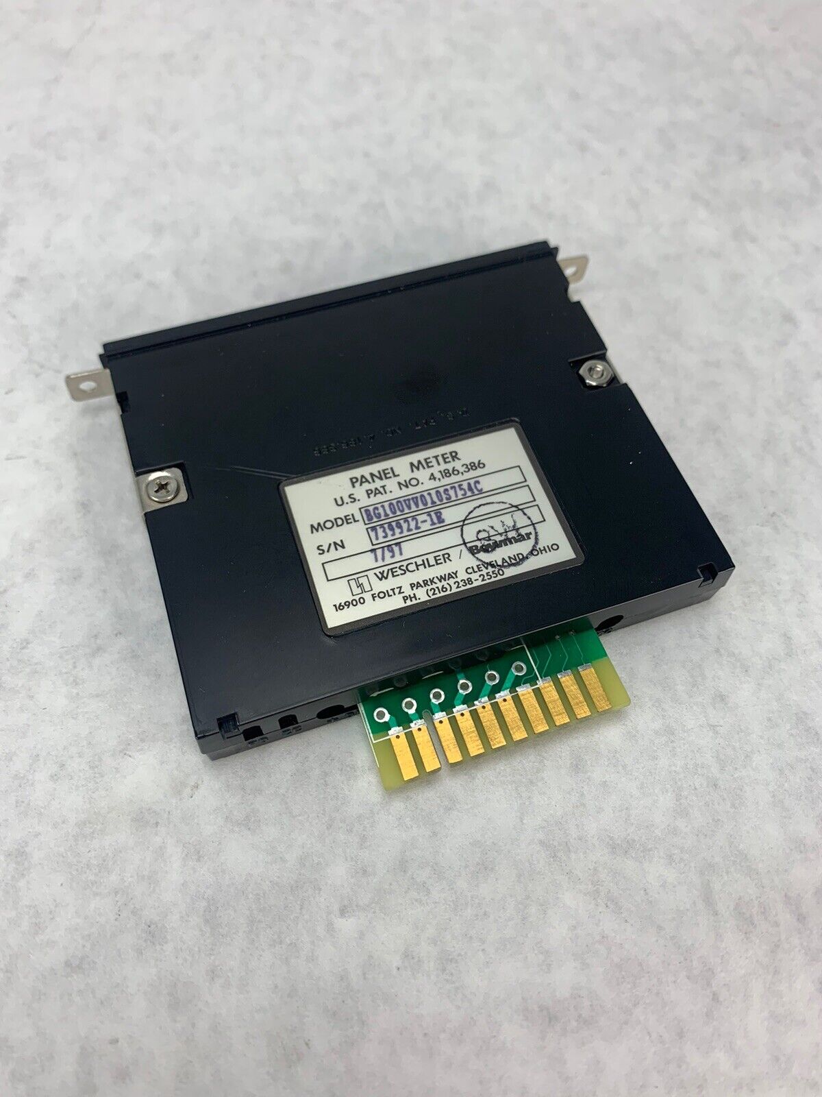 Bowmar Analog Panel Meter BG100VV010S754C
